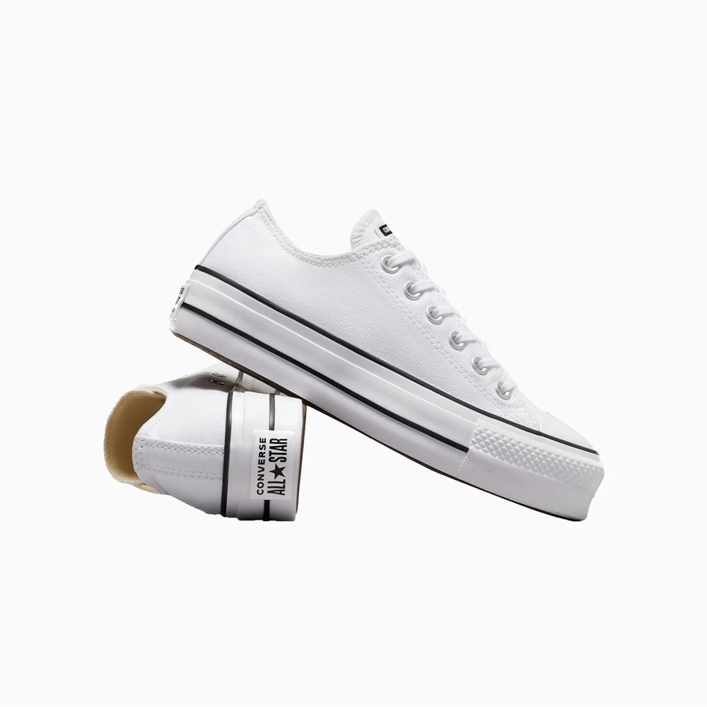 Converse White Platform Sneakers - Picture 2 of 7